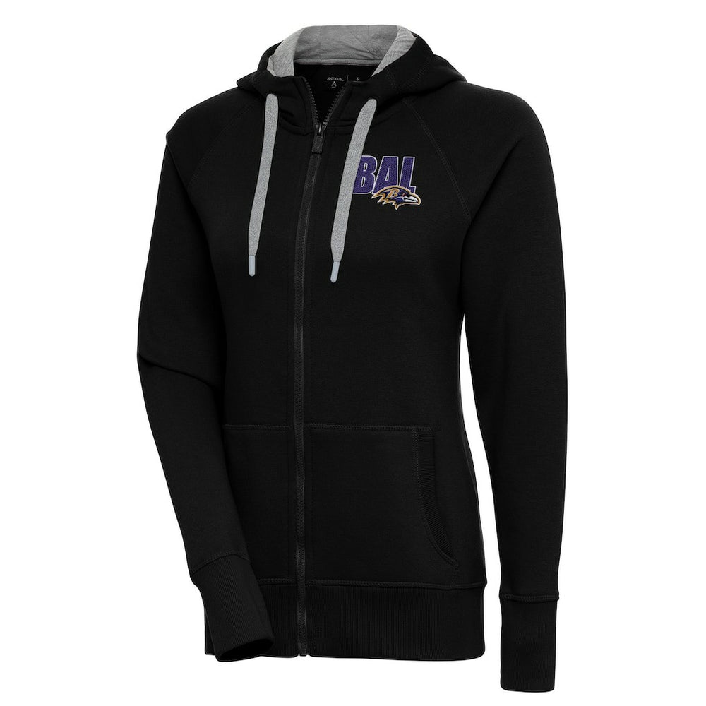 Baltimore Ravens Antigua Women's Victory Full-Zip Hoodie - Black - NFL