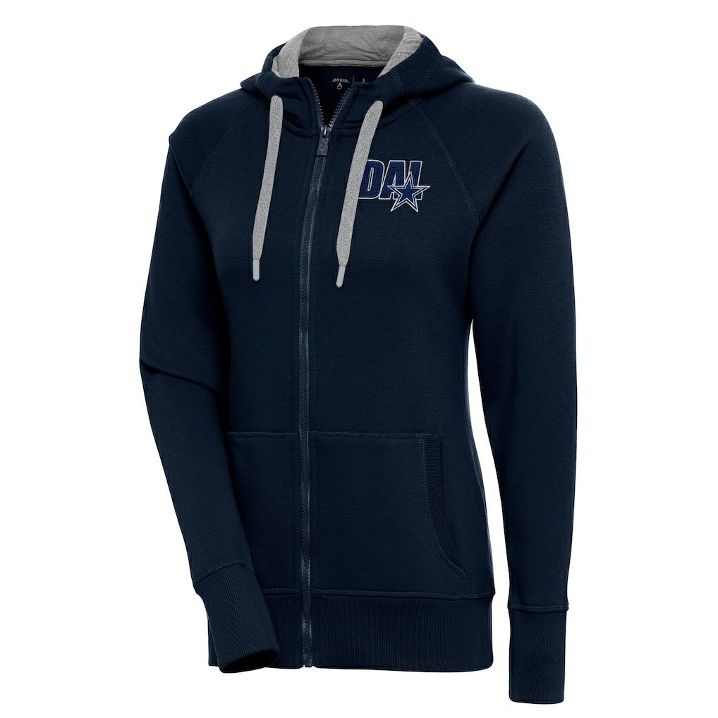 Dallas Cowboys Antigua Women's Victory Full-Zip Hoodie - Navy - NFL
