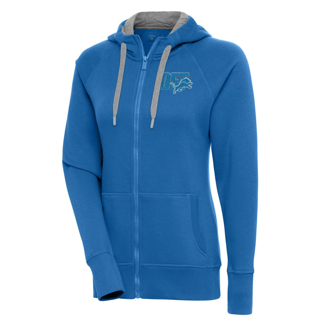 Detroit Lions Antigua Women's Victory Full-Zip Hoodie - Blue - NFL