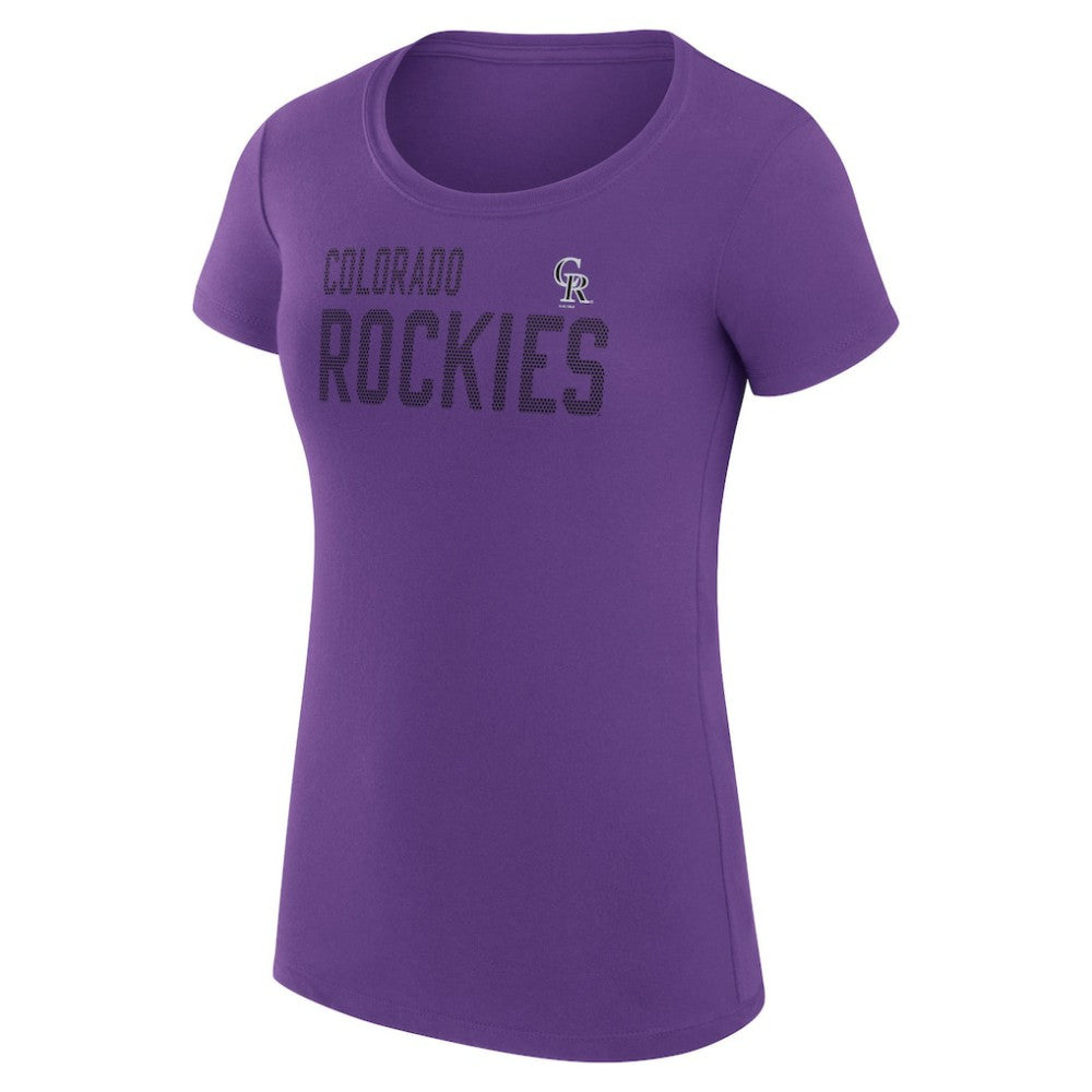 Colorado Rockies G-III 4Her by Carl Banks Women's Super-Slim Fit Lightweight Dot Print T-Shirt Sale