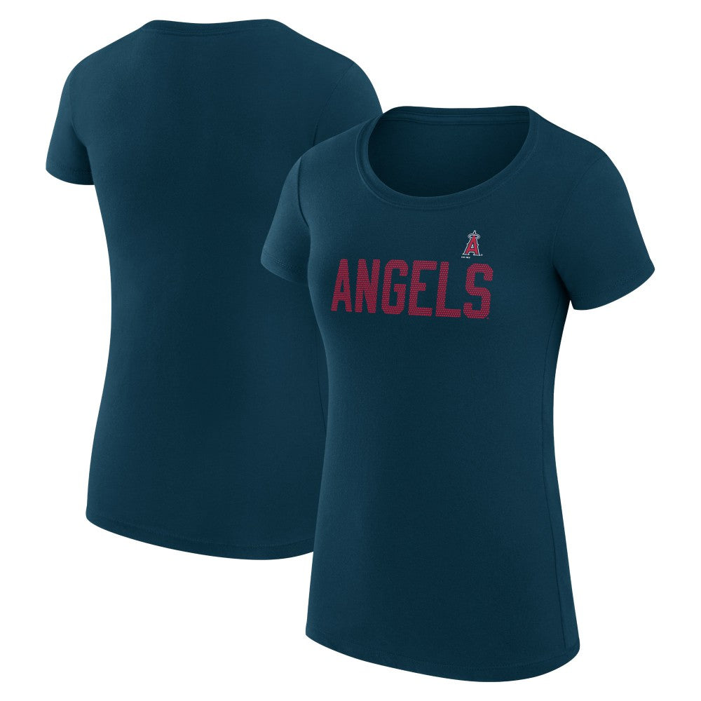 Los Angeles Angels G-III 4Her by Carl Banks Women's Super-Slim Fit Lightweight Dot Print T-Shirt Near Me