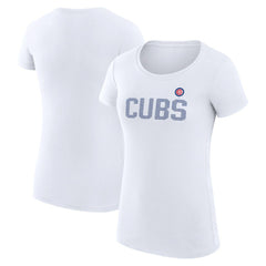 Chicago Cubs G-III 4Her by Carl Banks Women's Super-Slim Fit Lightweight Dot Print T-Shirt Discount