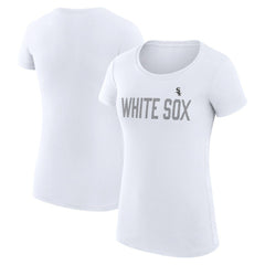Chicago White Sox G-III 4Her by Carl Banks Women's Super-Slim Fit Lightweight Dot Print T-Shirt Outlet