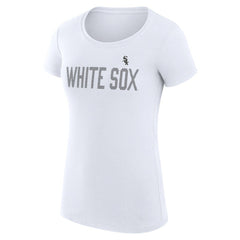 Chicago White Sox G-III 4Her by Carl Banks Women's Super-Slim Fit Lightweight Dot Print T-Shirt Outlet