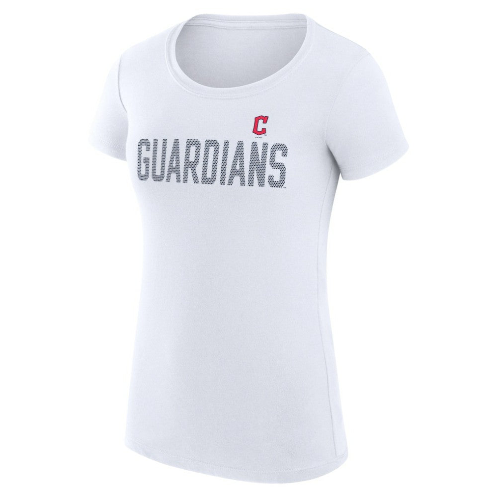 Cleveland Guardians G-III 4Her by Carl Banks Women's Super-Slim Fit Lightweight Dot Print T-Shirt Outlet