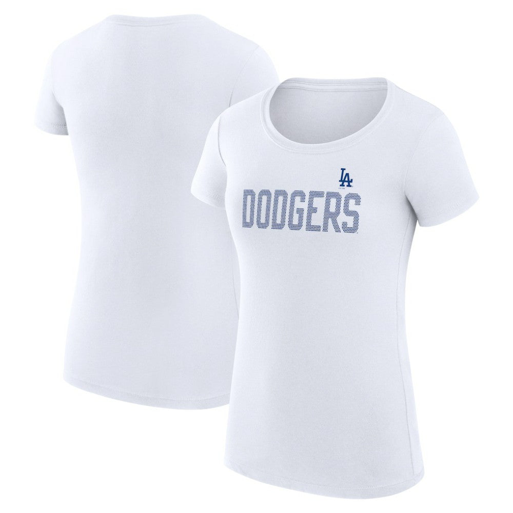 Los Angeles Dodgers G-III 4Her by Carl Banks Women's Super-Slim Fit Lightweight Dot Print T-Shirt Sale