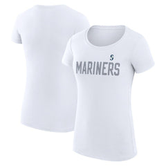 Seattle Mariners G-III 4Her by Carl Banks Women's Super-Slim Fit Lightweight Dot Print T-Shirt Outlet