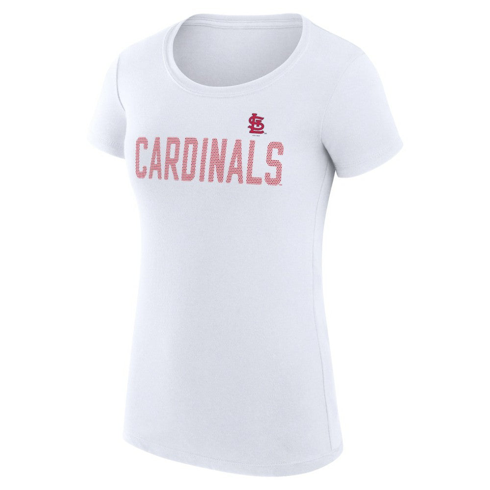 St. Louis Cardinals G-III 4Her by Carl Banks Women's Super-Slim Fit Lightweight Dot Print T-Shirt Outlet