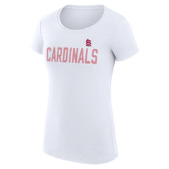 St. Louis Cardinals G-III 4Her by Carl Banks Women's Super-Slim Fit Lightweight Dot Print T-Shirt Outlet