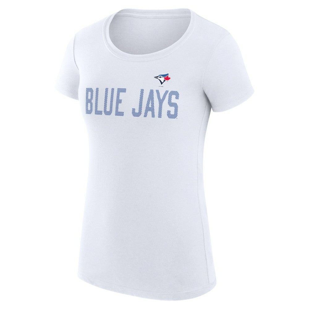 Toronto Blue Jays G-III 4Her by Carl Banks Women's Super-Slim Fit Lightweight Dot Print T-Shirt Discount