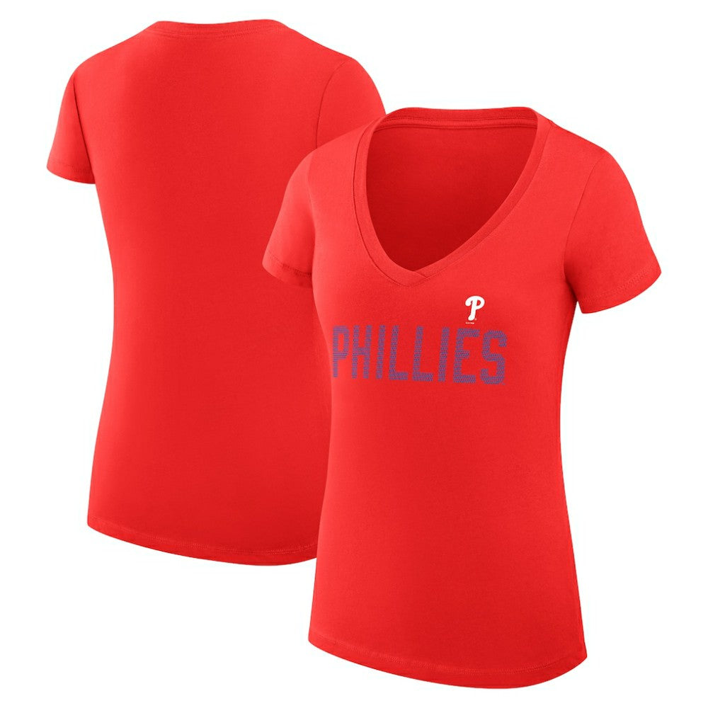 Philadelphia Phillies G-III 4Her by Carl Banks Women's Super-Slim Fit Lightweight Dot Print V-Neck T-Shirt Near Me