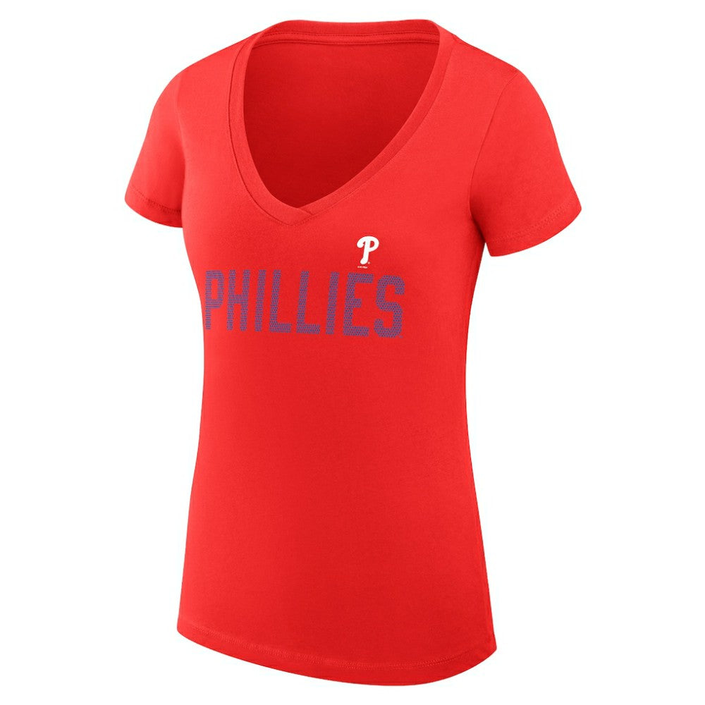 Philadelphia Phillies G-III 4Her by Carl Banks Women's Super-Slim Fit Lightweight Dot Print V-Neck T-Shirt Near Me