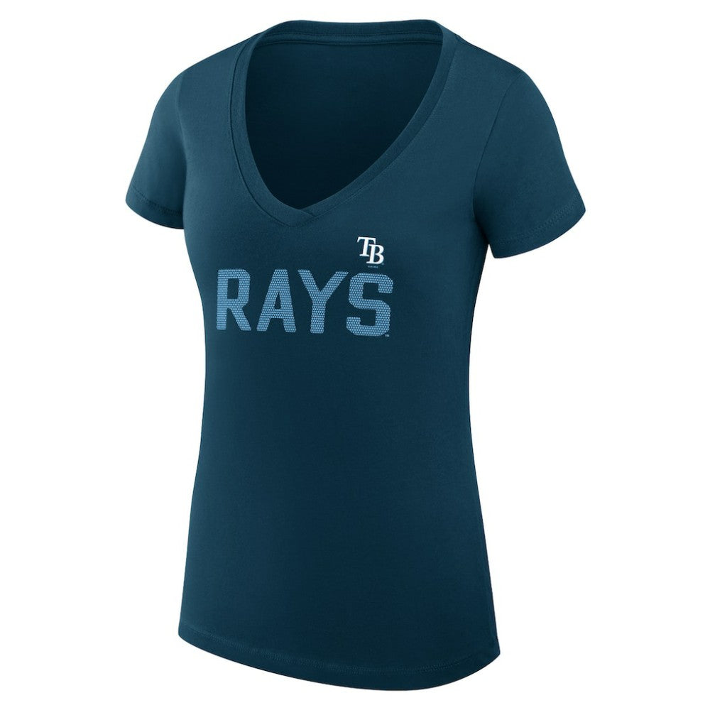 Tampa Bay Rays G-III 4Her by Carl Banks Women's Super-Slim Fit Lightweight Dot Print V-Neck T-Shirt Discount