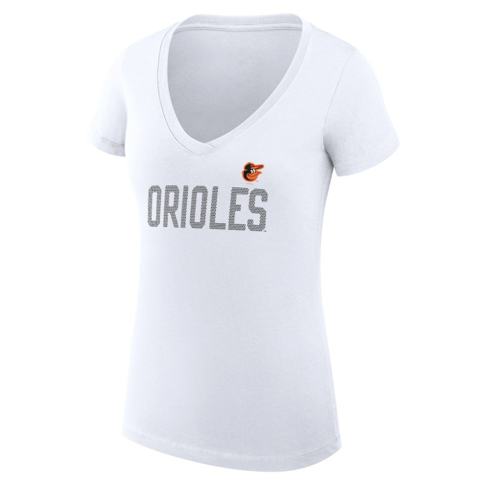 Baltimore Orioles G-III 4Her by Carl Banks Women's Super-Slim Fit Lightweight Dot Print V-Neck T-Shirt Online