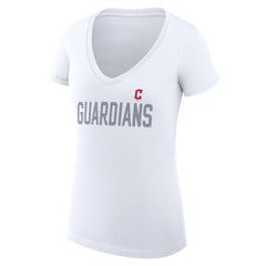 Cleveland Guardians G-III 4Her by Carl Banks Women's Super-Slim Fit Lightweight Dot Print V-Neck T-Shirt Online