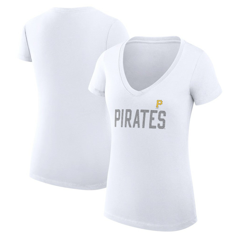 Pittsburgh Pirates G-III 4Her by Carl Banks Women's Super-Slim Fit Lightweight Dot Print V-Neck T-Shirt Near Me
