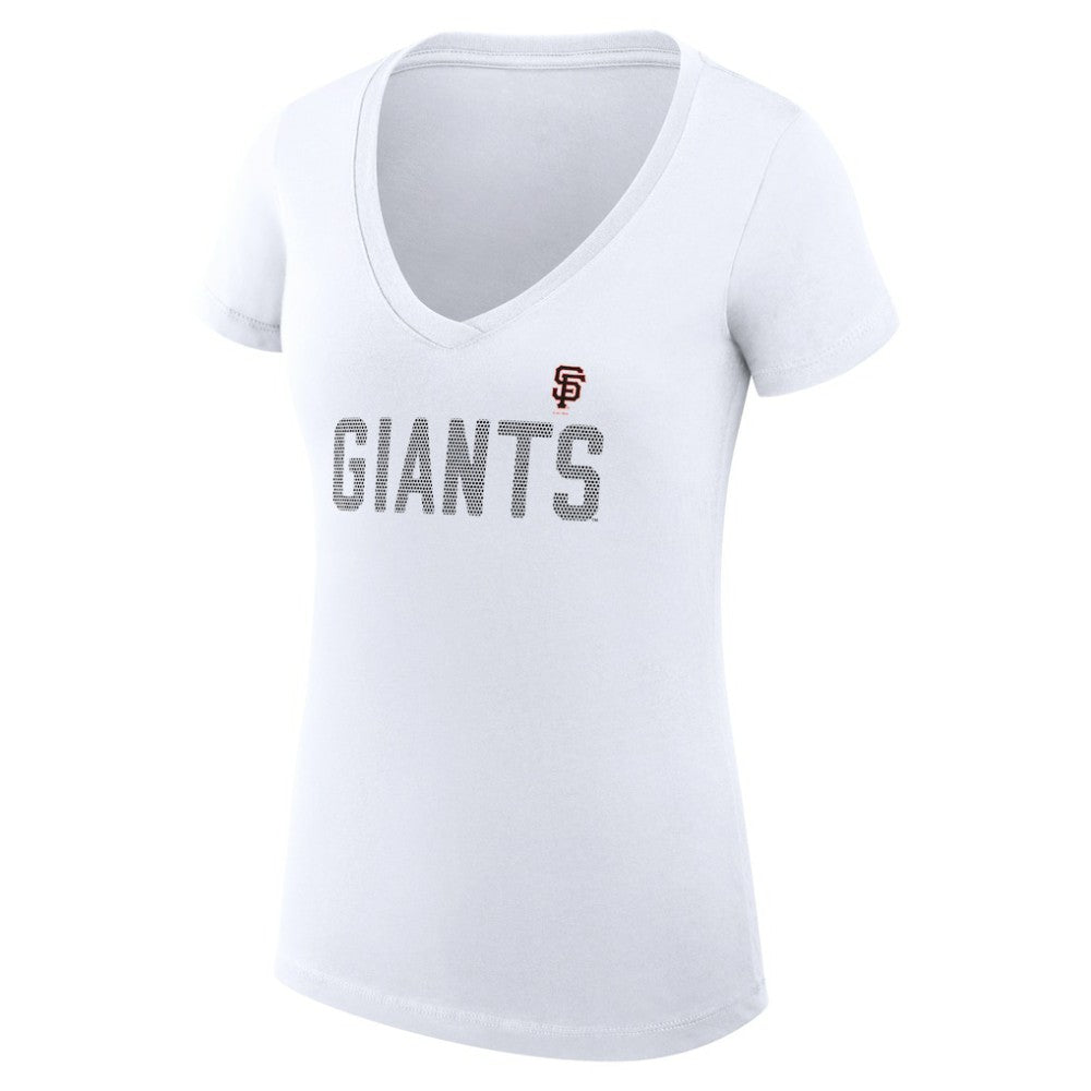 San Francisco Giants G-III 4Her by Carl Banks Women's Super-Slim Fit Lightweight Dot Print V-Neck T-Shirt Discount