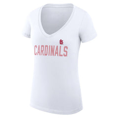 St. Louis Cardinals G-III 4Her by Carl Banks Women's Super-Slim Fit Lightweight Dot Print V-Neck T-Shirt Near Me