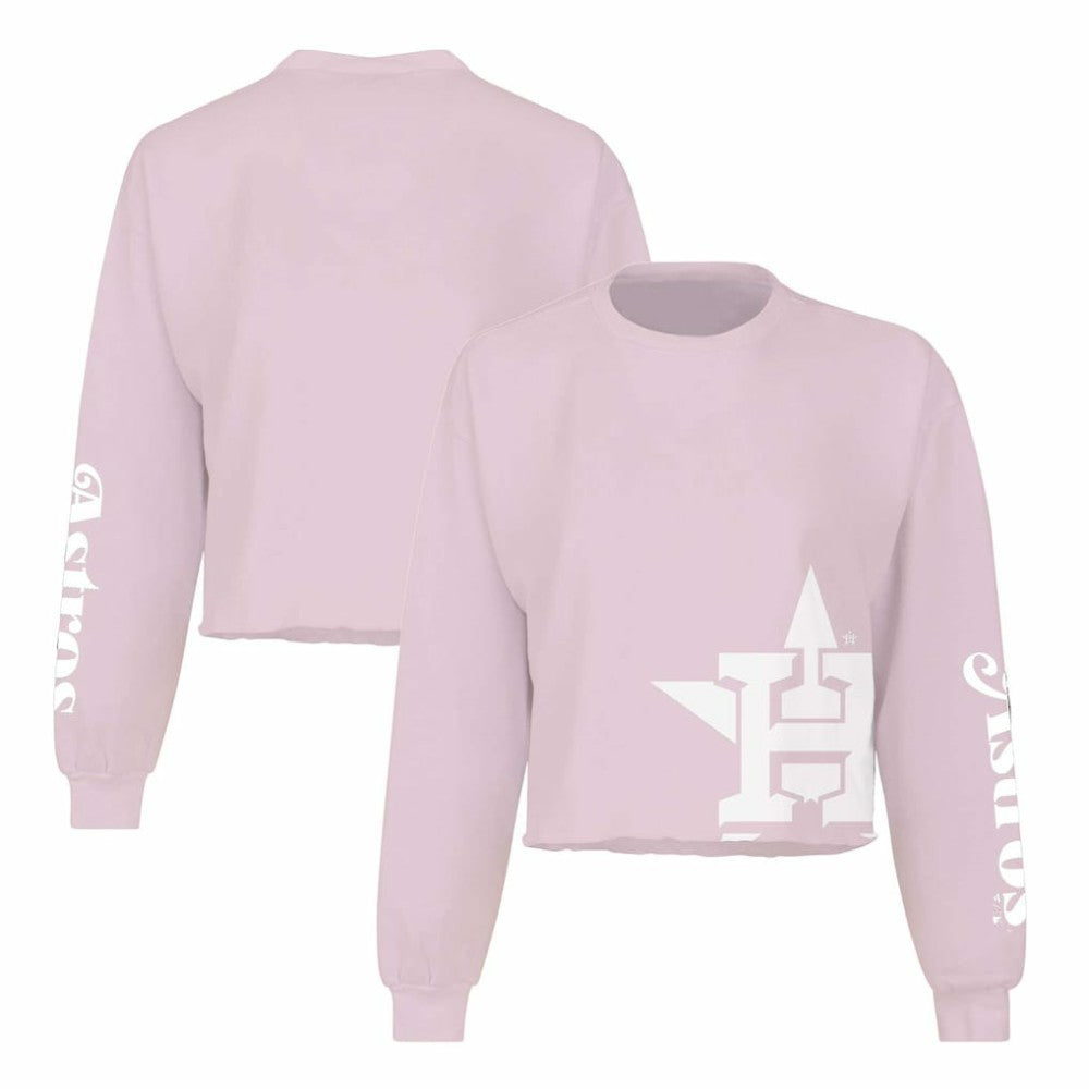 Houston Astros Fanatics Women's Cropped Slouchy Long Sleeve T-Shirt Outlet