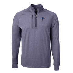 Atlanta Falcons Cutter & Buck Big & Tall Adapt Eco Knit Quarter-Zip Pullover Top - Heather Navy - NFL