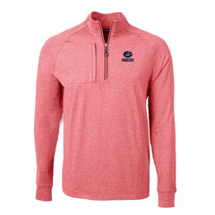 Green Bay Packers Cutter & Buck Big & Tall Adapt Eco Knit Quarter-Zip Pullover Top - Heather Red - NFL
