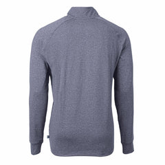 Houston Texans Cutter & Buck Big & Tall Adapt Eco Knit Quarter-Zip Pullover Top - Heather Navy - NFL