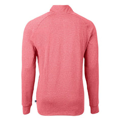 Indianapolis Colts Cutter & Buck Big & Tall Adapt Eco Knit Quarter-Zip Pullover Top - Heather Red - NFL