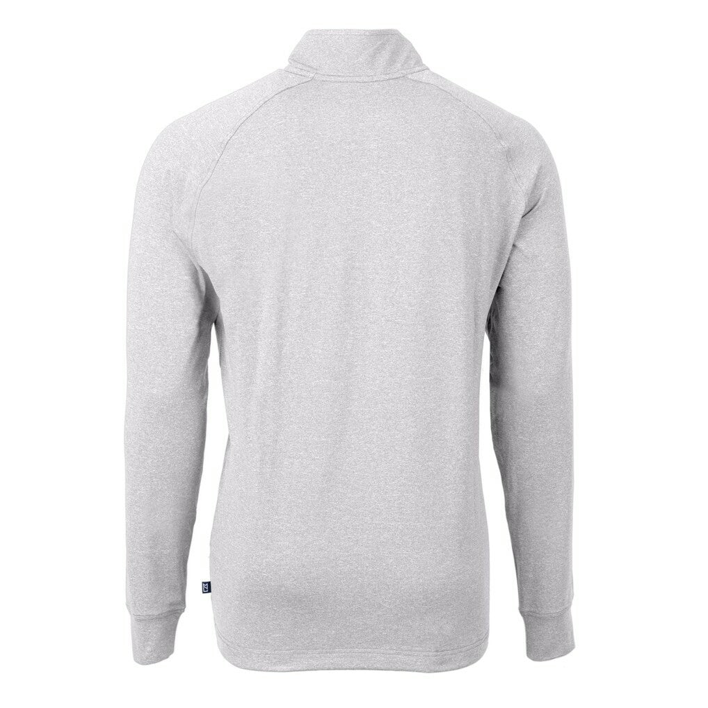 Minnesota Vikings Cutter & Buck Big & Tall Adapt Eco Knit Quarter-Zip Pullover Top - Heather Gray - NFL