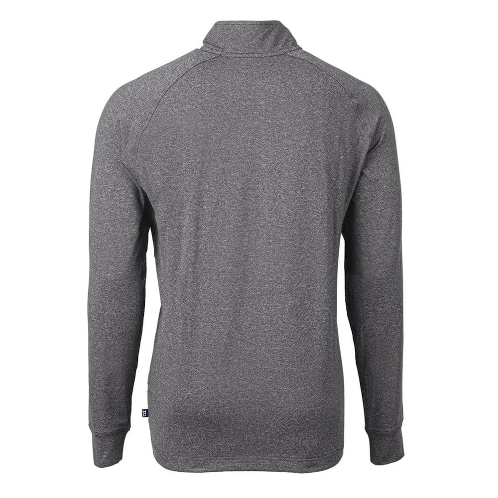 Washington Commanders Cutter & Buck Big & Tall Adapt Eco Knit Quarter-Zip Pullover Top - Heather Black - NFL