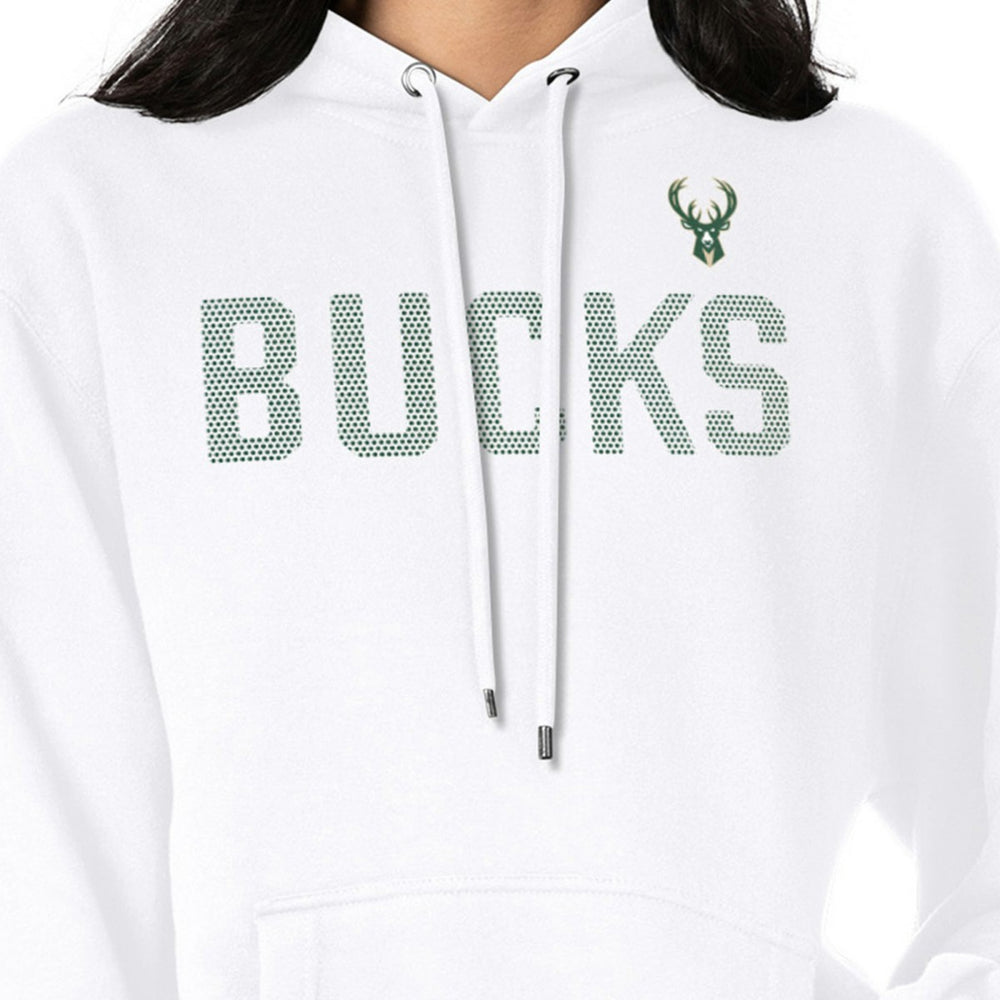 Milwaukee Bucks G-III 4Her by Carl Banks Women's Dot Print Pullover Hoodie White