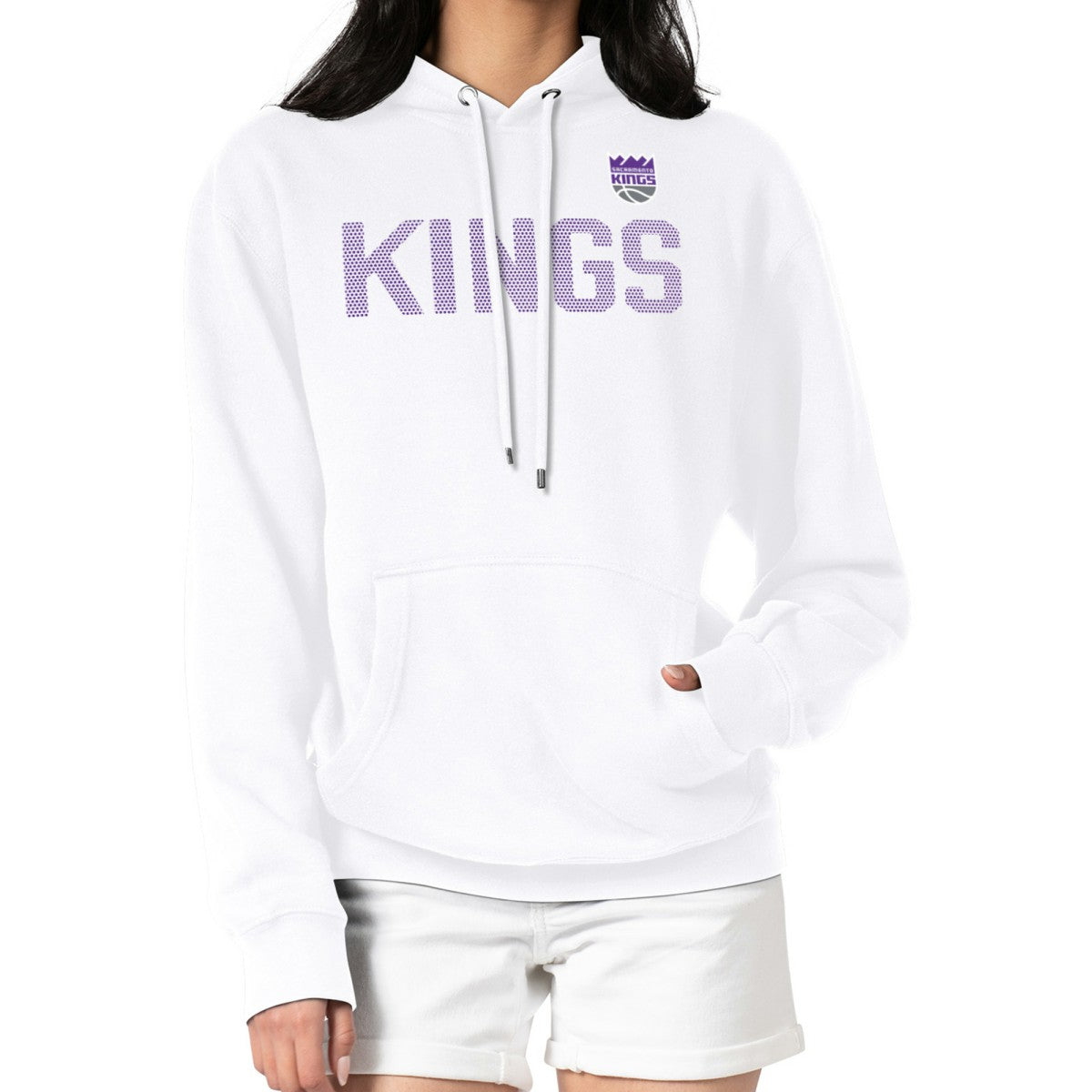 Sacramento Kings G-III 4Her by Carl Banks Women's Dot Print Pullover Hoodie White