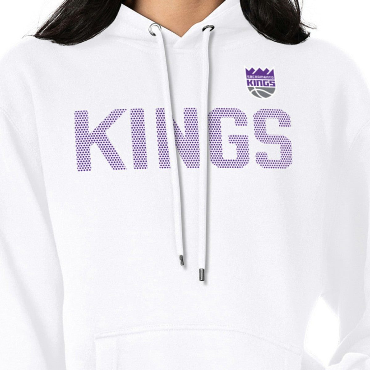 Sacramento Kings G-III 4Her by Carl Banks Women's Dot Print Pullover Hoodie White
