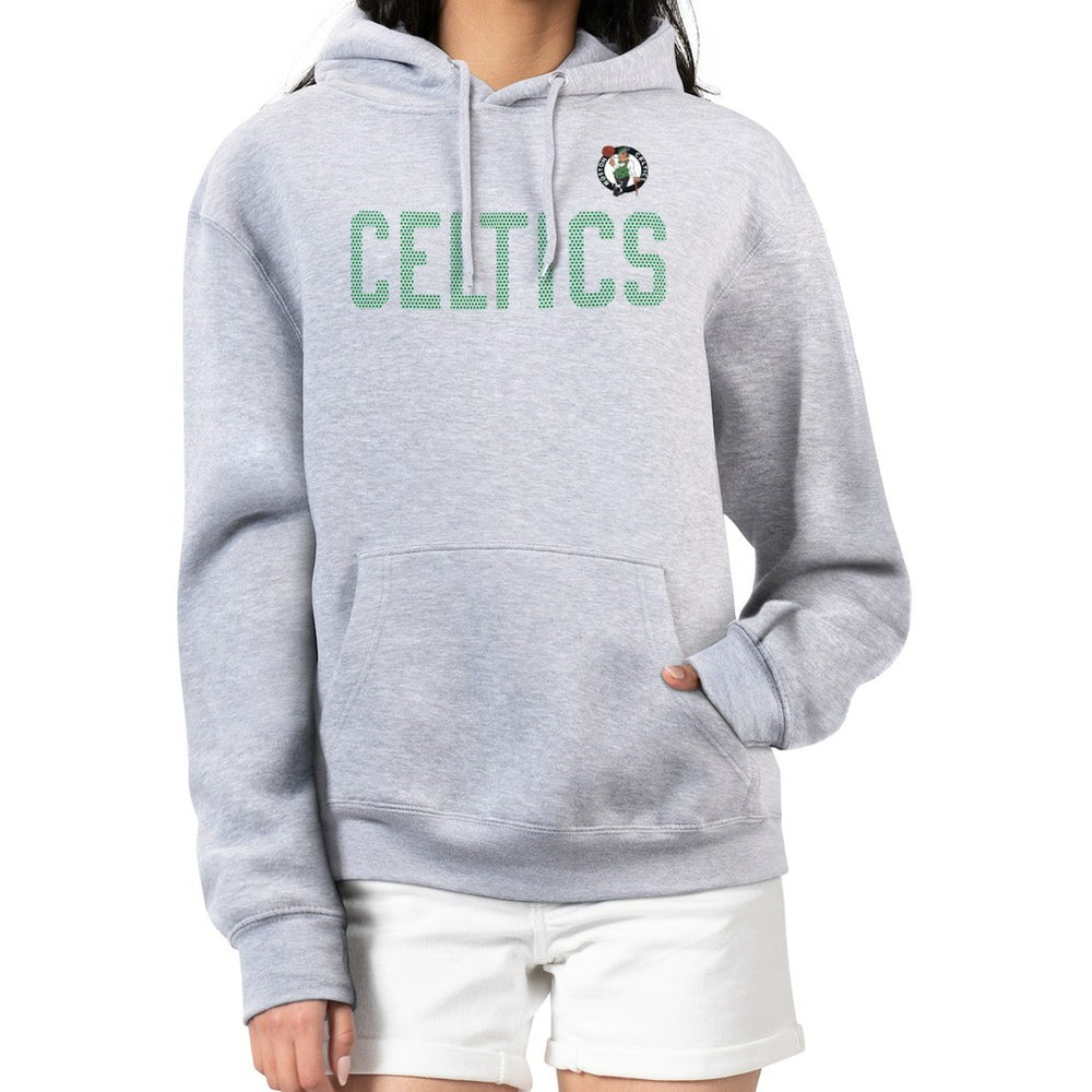 Boston Celtics G-III 4Her by Carl Banks Women's Dot Print Pullover Hoodie Heather Gray