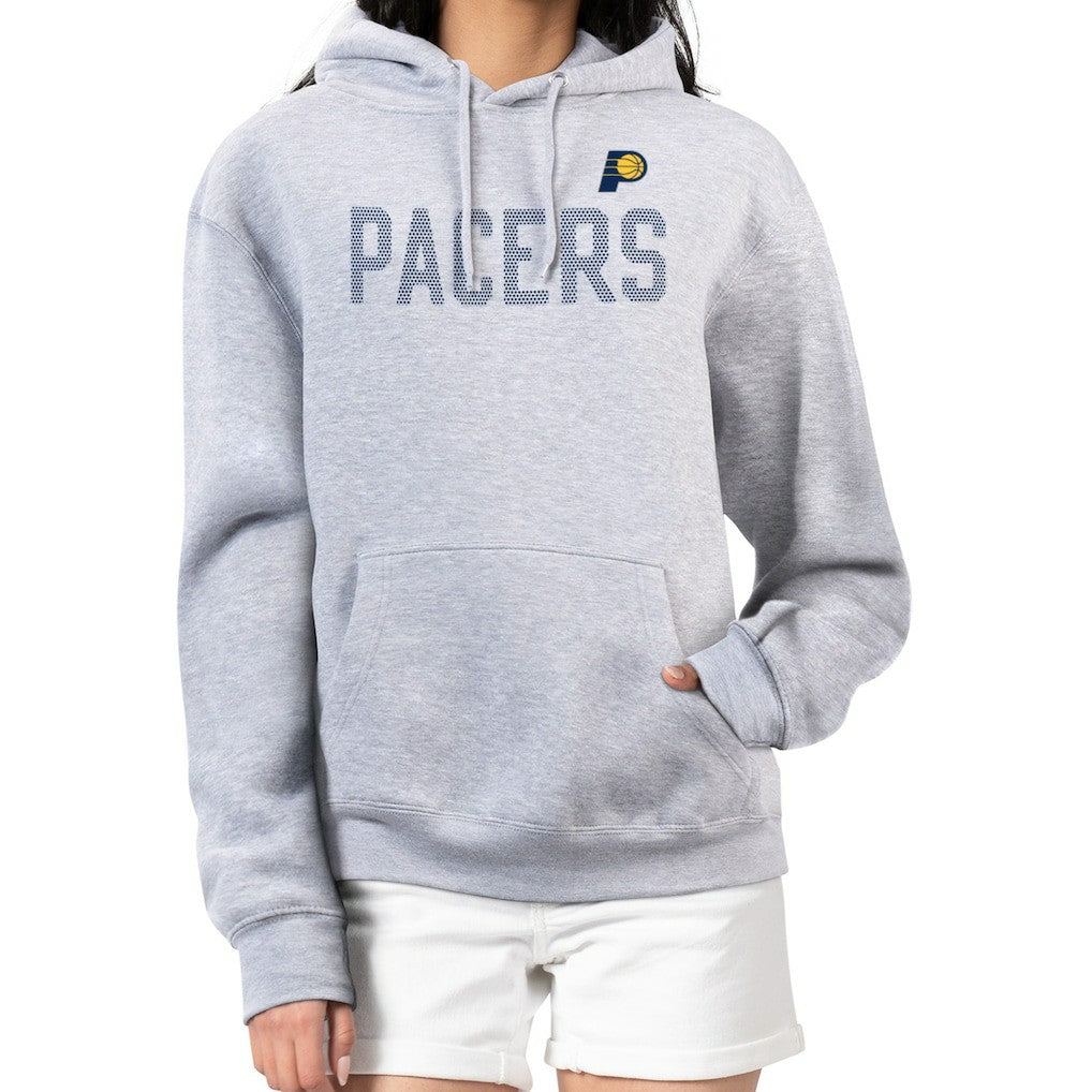 Indiana Pacers G-III 4Her by Carl Banks Women's Dot Print Pullover Hoodie Heather Gray