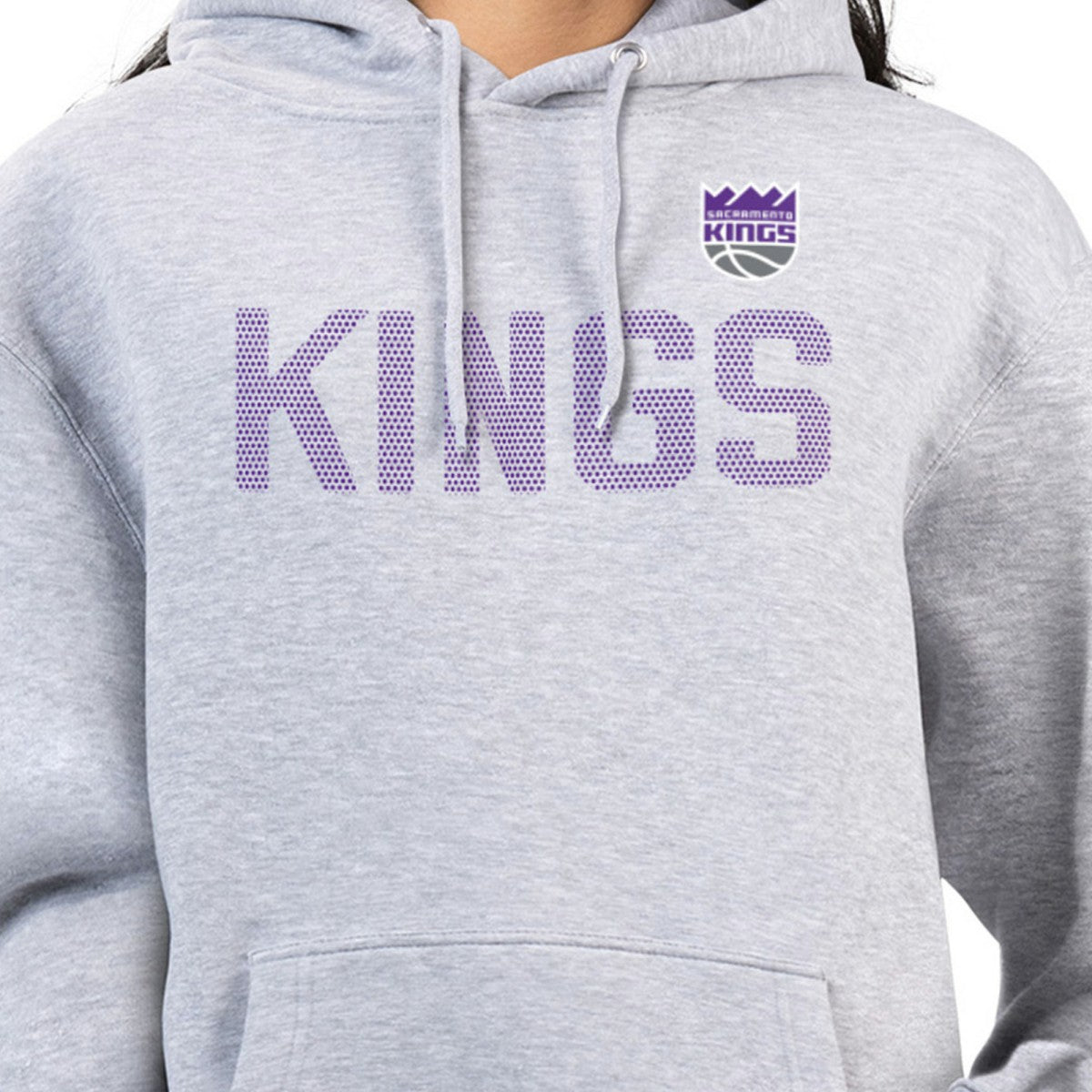 Sacramento Kings G-III 4Her by Carl Banks Women's Dot Print Pullover Hoodie Heather Gray