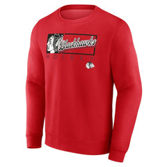 Chicago Blackhawks Fanatics Focus Fleece Pullover Sweatshirt - Red | Fanatics Lifestyle