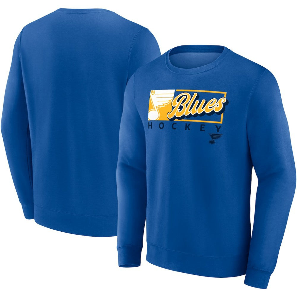 St. Louis Blues Fanatics Focus Fleece Pullover Sweatshirt - Blue | Fanatics Clearance