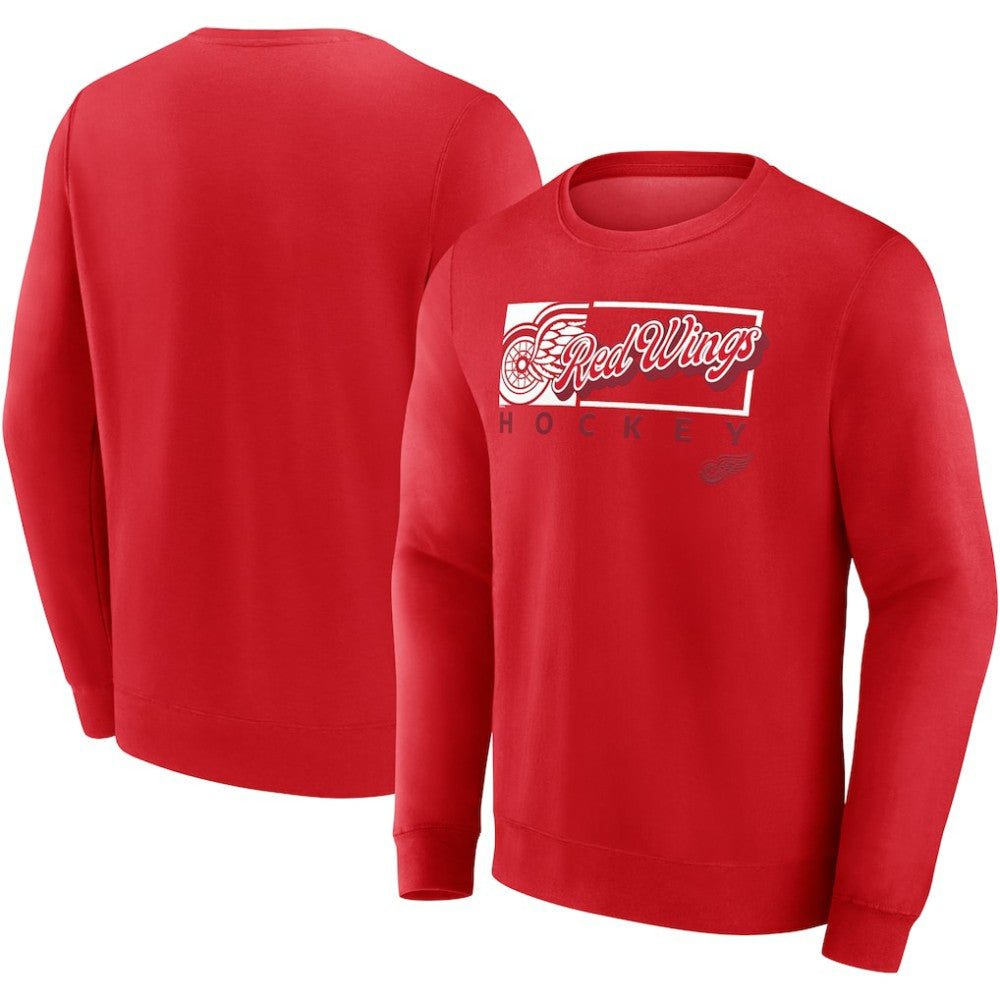Detroit Red Wings Fanatics Focus Fleece Pullover Sweatshirt - Red | Fanatics sale