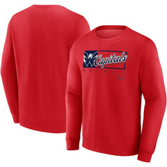 Washington Capitals Fanatics Focus Fleece Pullover Sweatshirt - Red | Fanatics Clearance