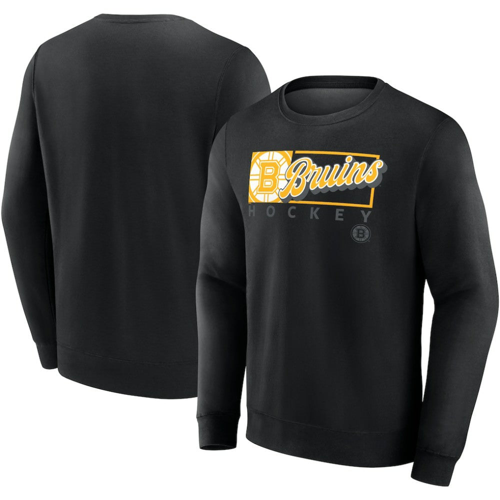 Boston Bruins Fanatics Focus Fleece Pullover Sweatshirt - Black | Fanatics Clearance