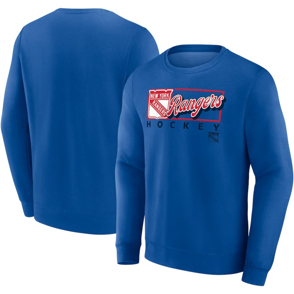 New York Rangers Fanatics Focus Fleece Pullover Sweatshirt - Royal | Fanatics discount