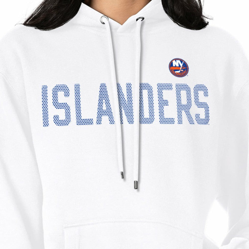 New York Islanders G-III 4Her by Carl Banks Women's Dot Print Pullover Hoodie - White | NHL Lifestyle