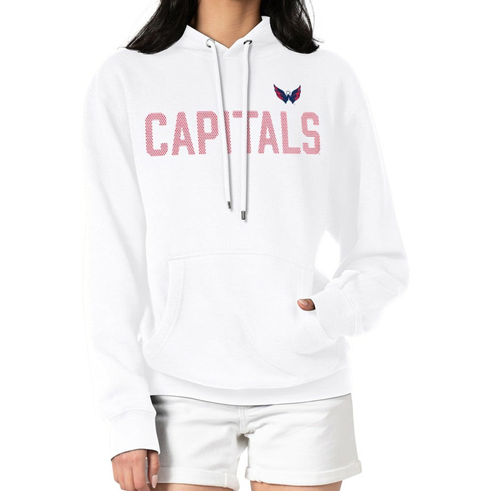 Washington Capitals G-III 4Her by Carl Banks Women's Dot Print Pullover Hoodie - White | NHL Clearance