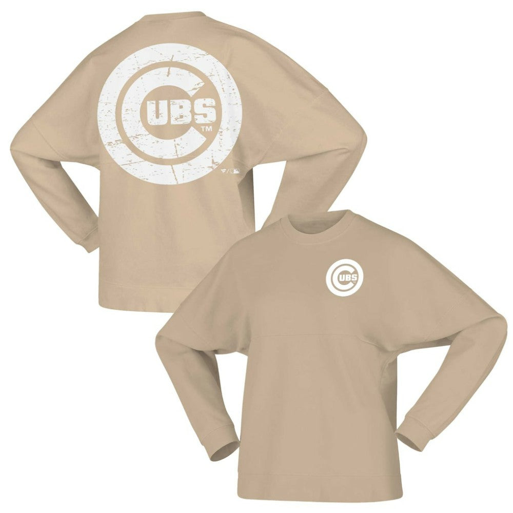 Chicago Cubs Fanatics Women's Branded Fleece Pullover Sweatshirt Outlet