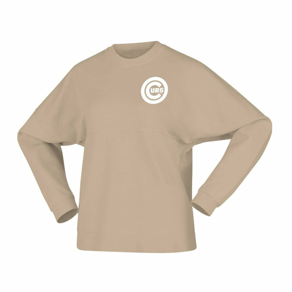 Chicago Cubs Fanatics Women's Branded Fleece Pullover Sweatshirt Outlet