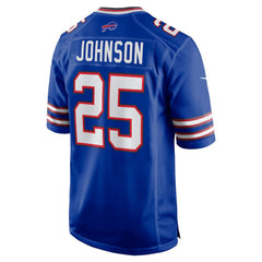 Ty Johnson Buffalo Bills Team Game Jersey - Royal - Nike