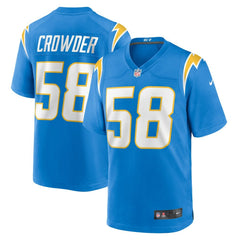 Tae Crowder Los Angeles Chargers Team Game Jersey - Powder Blue - Nike