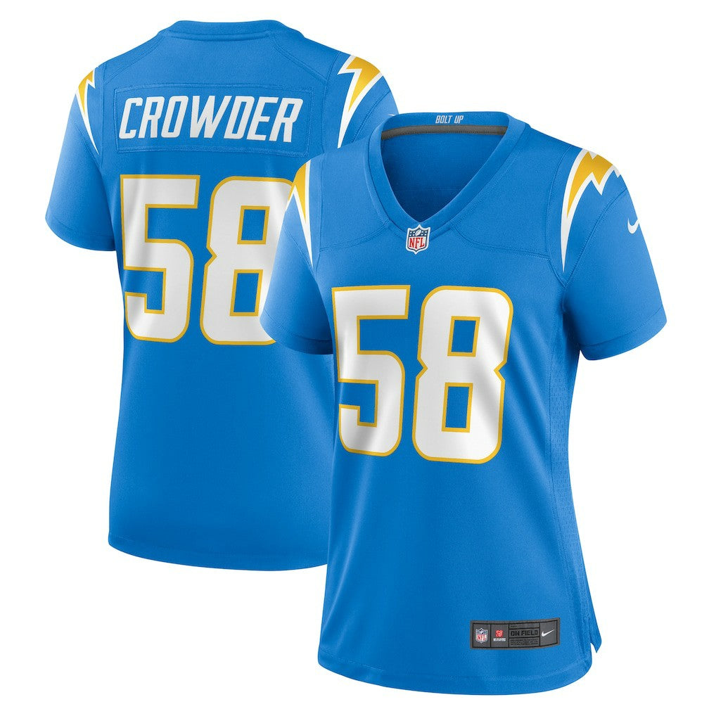 Tae Crowder Los Angeles Chargers Women's Team Game Jersey - Powder Blue - Nike