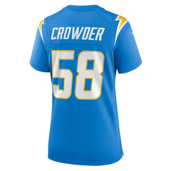 Tae Crowder Los Angeles Chargers Women's Team Game Jersey - Powder Blue - Nike