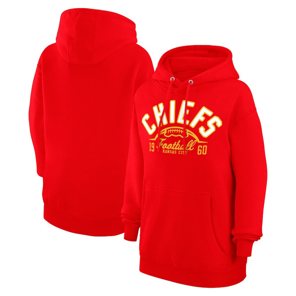 Kansas City Chiefs Starter Unisex Half Ball Team Fleece Pullover Hoodie - Red - NFL